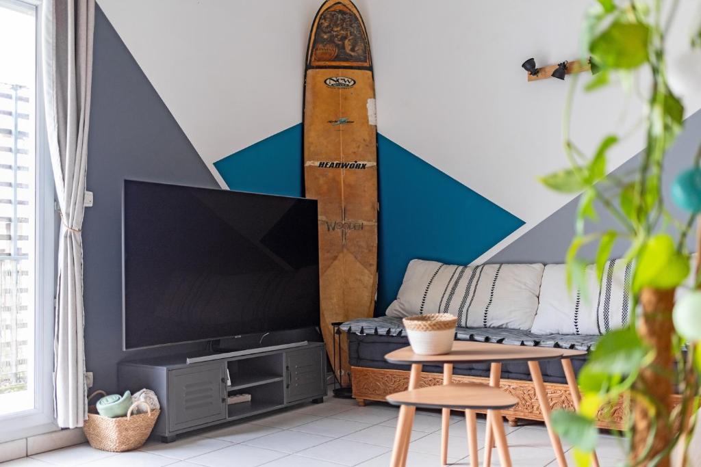 Le Surf : Triplex (T4) parking, rooftop et clim - 13